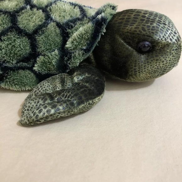 Aurora Splish Splash SEA TURTLE 7" Soft Toy Green Plush Bean Bag Stuffed Animal - Picture 7 of 9